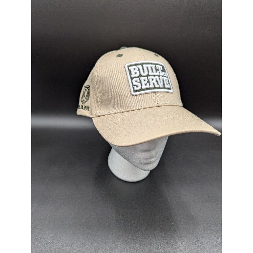 New Dodge Ram Built to Serve Cap Tan Green White Baseball Hat Military Colors